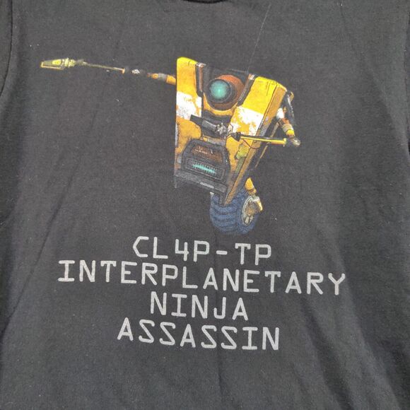 Borderlands 2 Womens CL4P-TP Interplanetary Ninja Assassin T-Shirt Black M - Picture 4 of 12